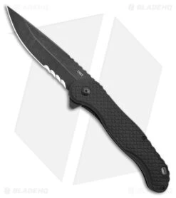 Crkt 38 CRKT Antonio Rodriquez Taco Viper Liner Lock Black W/ Veff Serrations (3" Black)