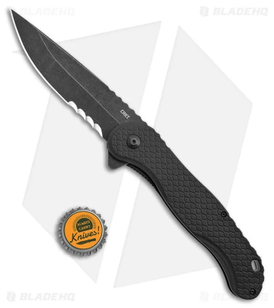 CRKT Antonio Rodriquez Taco Viper Liner Lock Black W/ Veff Serrations (3" Black) 6 CRKT Antonio Rodriquez Taco Viper Liner Lock Black W/ Veff Serrations (3" Black) - Image 4