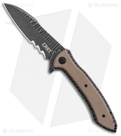 Crkt 42 CRKT Apoc W/VEFF Serrations Liner Lock Knife Green G-10 (4" Black) 5381