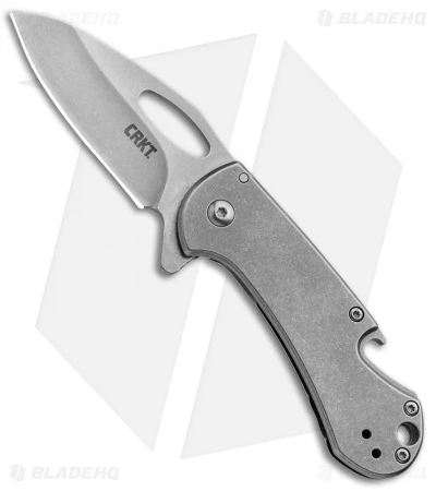CRKT Bev-Edge Flipper Knife W/ Bottle Opener (2.5" Stonewash) 4630 3 CRKT Bev-Edge Flipper Knife W/ Bottle Opener (2.5" Stonewash) 4630