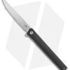 CRKT CEO Flipper Liner Lock Knife Black GRN (3.4" Satin) -Crkt CRKT CEO Flipper LL Black GRN Satin BHQ 119358 jr