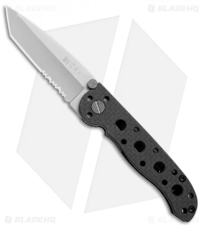 CRKT Carson M16-10F Tanto Flipper Knife Carbon Fiber (3" Satin Serr) 3 CRKT Carson M16-10F Tanto Flipper Knife Carbon Fiber (3" Satin Serr)