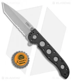 CRKT Carson M16-12Z Folding Tanto Flipper Knife Zytel (3" Bead Blast Serr) -Crkt CRKT Carson M16 12Z Folding Tanto Zytel BB Serr BHQ 8902 jr bottlecap