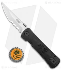 CRKT Folding Heiho Spring Assisted Knife (3.125" Satin Serr) 2901 -Crkt CRKT Folding Heiho SA Satin Serr 2901 BHQ 11434 jr bottlecap