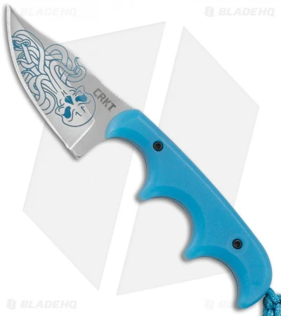 CRKT Folts Minimalist Bowie Cthulhu Neck Knife Blue GRN (2" Satin) 2387O 3 CRKT Folts Minimalist Bowie Cthulhu Neck Knife Blue GRN (2" Satin) 2387O