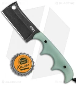 CRKT Folts Minimalist Cleaver Neck Knife Natural G-10 (2.1" Black Smokewash D2) -Crkt CRKT Folts Minimalist Cleaver Neck Knife Natural G 10 Black SW BHQ 119272 jr bottlecap