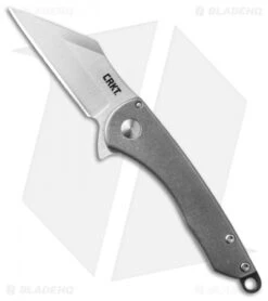 CRKT Jettison Compact Frame Lock Flipper Knife Titanium (2" Stonewash) 6120