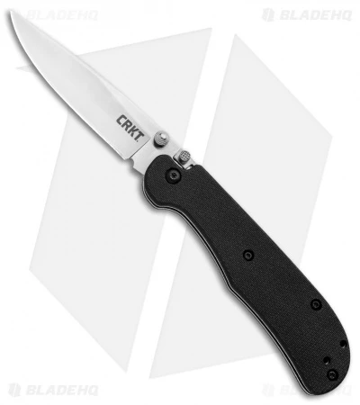 CRKT Offbeat II Lockback Knife Black GRN (3.2" Satin) 7760 3 CRKT Offbeat II Lockback Knife Black GRN (3.2" Satin) 7760