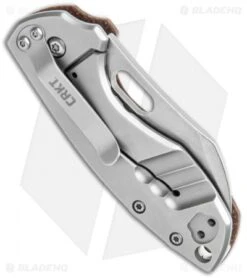 CRKT Pilar Frame Lock Knife Brown Linen Micarta BHQ Exclusive (2.4" Stonewash) 8 CRKT Pilar Frame Lock Knife Brown Linen Micarta BHQ Exclusive (2.4" Stonewash) -Crkt CRKT Pilar FL Linen Micarta SW BHQ 113630 jr side