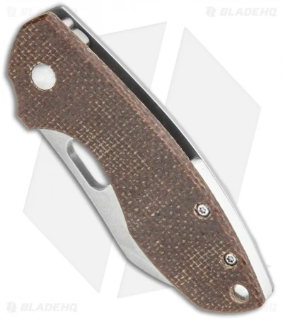 CRKT Pilar Frame Lock Knife Brown Linen Micarta BHQ Exclusive (2.4" Stonewash) 4 CRKT Pilar Frame Lock Knife Brown Linen Micarta BHQ Exclusive (2.4" Stonewash) - Image 2