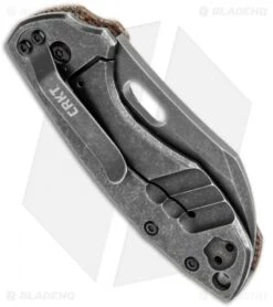 CRKT Pilar Frame Lock Knife Brown Linen Micarta BHQ Exclusive (2.4" Smokewash) -Crkt CRKT Pilar FL Linen Micarta Smokewash BHQ 113629 jr side