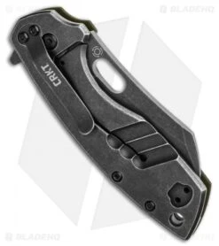 CRKT Pilar Large Frame Lock Knife OD Green G-10 (2.6" Black SW D2) BHQ Exclusive -Crkt CRKT Pilar Large Frame Lock Knife OD Green G 10 Black SW BHQ 117055 jr side