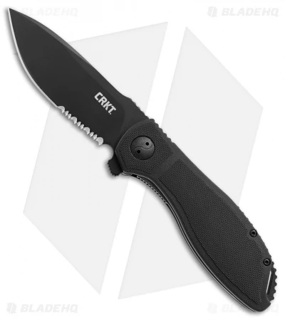 CRKT Prowess Drop Point Liner Lock Flipper Knife (3.36" Black Serr) K290KKS 3 CRKT Prowess Drop Point Liner Lock Flipper Knife (3.36" Black Serr) K290KKS