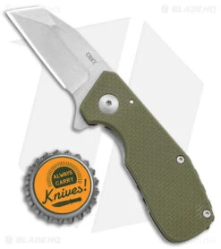 CRKT Razelcliffe Frame Lock Knife OD Green G-10 (2.4" Satin) -Crkt CRKT Razelcliffe OD Green G 10 SW BHQ 140697 jr bottlecap