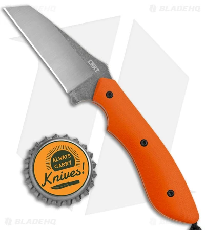 CRKT S.P.I.T. Knife Small Pocket Inverted Tanto Orange G-10 (2.15" Stonewash) 6 CRKT S.P.I.T. Knife Small Pocket Inverted Tanto Orange G-10 (2.15" Stonewash) - Image 4