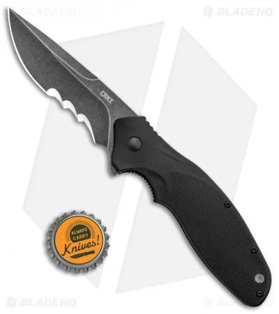 CRKT Shenanigan Spring Assist Knife Black/Veff Serration (3.4" Black SW) K800KKP 6 CRKT Shenanigan Spring Assist Knife Black/Veff Serration (3.4" Black SW) K800KKP - Image 4