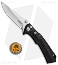 CRKT Tighe Tac Two Clip Point Automatic Knife GRN (3.38" Satin) 5230-Conv -Crkt CRKT Tighe Tac Two Clip GRN CONV CRKT 5230 BHQ 71815 jr bottlecap