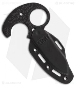 CRKT Tecpatl "Forged By War" Fixed Blade Push Dagger (3.3" Black) 2261 -Crkt CRKT tecpatl 2261 BHQ 51820 er sheath