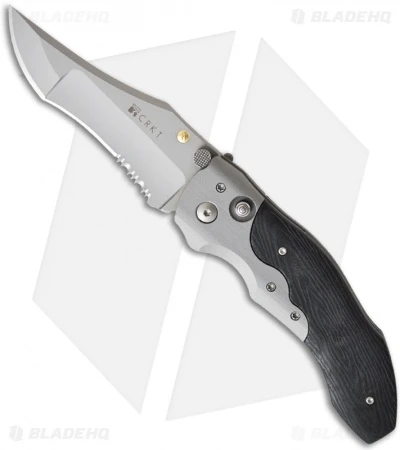 CRKT Elishewitz Pharaoh Automatic Conversion Knife Black Zytel (3.6" Serr) 1131 3 CRKT Elishewitz Pharaoh Automatic Conversion Knife Black Zytel (3.6" Serr) 1131