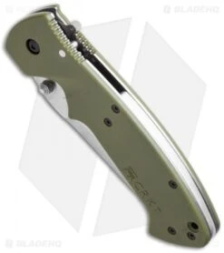 CRKT Crawford Kasper Liner Lock Knife OD Green Zytel (3.75" Satin Serr) 6783SOD 6 CRKT Crawford Kasper Liner Lock Knife OD Green Zytel (3.75" Satin Serr) 6783SOD -Crkt crkt crawford kasper od green 6783sod bottom cm 1