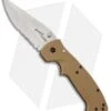 CRKT Crawford Kasper Liner Lock Knife Tan Zytel (3.75" Serr) 6783D -Crkt crkt crawford kasper tan serr 6783D BHQ 43794 dl