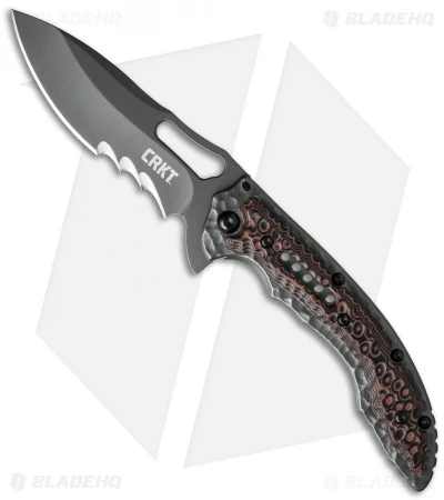 CRKT Ikoma Fossil Small Frame Lock Knife (3.41" Gray Serr) 5461 3 CRKT Ikoma Fossil Small Frame Lock Knife (3.41" Gray Serr) 5461