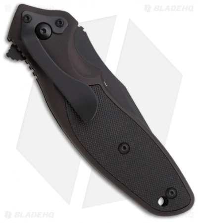 CRKT Shenanigan Tanto Liner Lock Knife Black Aluminum (3.25" Black Serr) K490KKS 4 CRKT Shenanigan Tanto Liner Lock Knife Black Aluminum (3.25" Black Serr) K490KKS - Image 2
