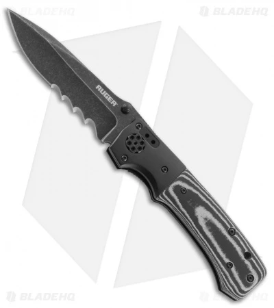 CRKT Ruger Knives All-Cylinders Liner Lock Knife G-10 (4" Black SW Serr) R2002K 3 CRKT Ruger Knives All-Cylinders Liner Lock Knife G-10 (4" Black SW Serr) R2002K