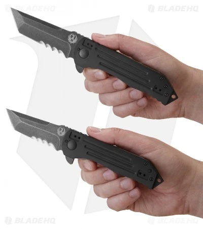 CRKT Ruger Knives 2-Stage Compact Tanto Flipper Knife (3.25" Black Serr) R2104K 5 CRKT Ruger Knives 2-Stage Compact Tanto Flipper Knife (3.25" Black Serr) R2104K - Image 3
