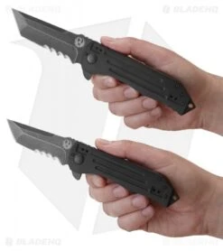 CRKT Ruger Knives 2-Stage Compact Tanto Flipper Knife (3.5" Black SW) R2103K -Crkt crkt ruger r2103k hand cm 2